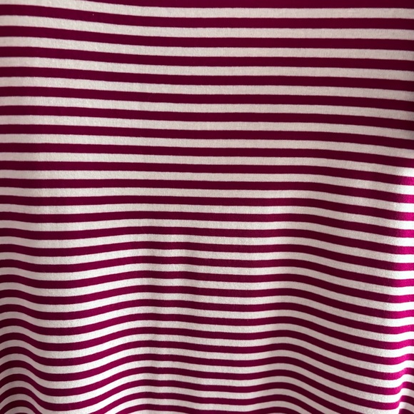 LAUREN RALPH LAUREN Striped Stretch Cotton Midi Size Xl Pink Fit & Flare - Picture 11 of 11
